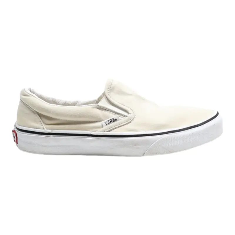 VANS Low Top Trainers Beige Canvas Womens UK 4.5