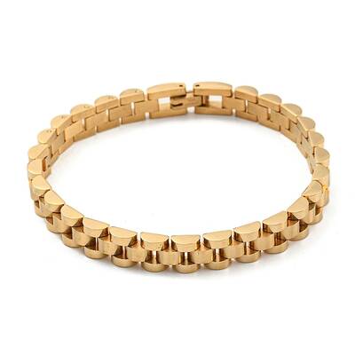 Ion Plating(IP) 304 Stainless Steel Thick Link Chain Bracelet