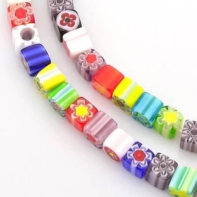 Handmade Millefiori Glass Bead Strands
