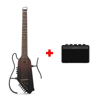 Donner HUSH™ I PRO Acoustic-Electric Travel Guitar - Maillard Fade / Guitar+5W Amplifier