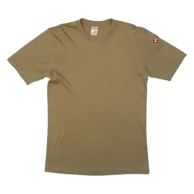 Suisse Military Mens T-Shirt Brown Crew Neck M