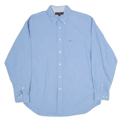 TOMMY HILFIGER Mens Shirt Blue Long Sleeve L