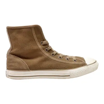 CONVERSE High Top Trainers Brown Leather Boys UK 5