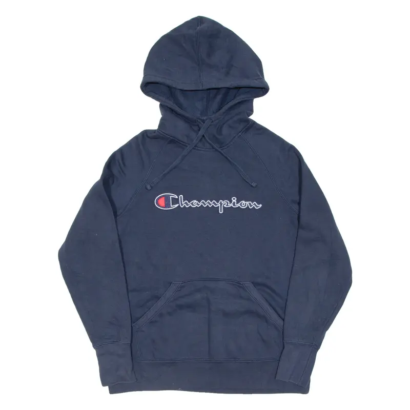 CHAMPION Mens Blue Hoodie M