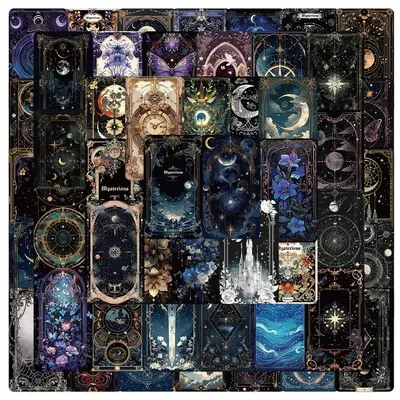 Tarot Card Pattern Car Sticker, Self Adhesive Decor Paper for Car, Car Body & Window DIY Graffiti Sticker for Car Gift Greet...