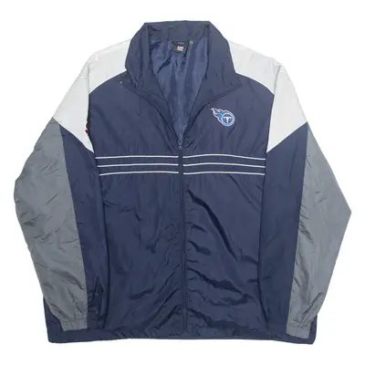 NFL Mens Track Jacket Blue Nylon USA 2XL