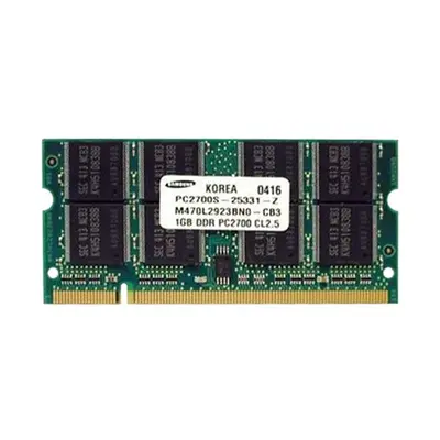 Samsung M470L2923BNO-CB3 | 1GB DDR-333MHz PC2700 Non-ECC Unbuffered SODIMM CL2.5 2Rx8 2.5V 200-Pin Memory Module