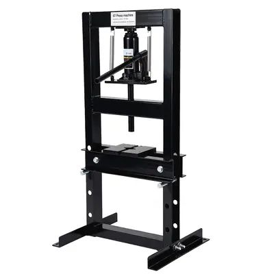 Garvee 6-Ton Hydraulic H-Frame Shop Press - Heavy-Duty Garage Floor Press with Stamping Plates, Adjustable 3.15-10.28 for B...