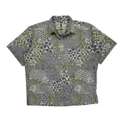 Hawaiian Print Tori Richard Graphic Hawaiian Shirt - XL Multicoloured Cotton