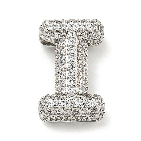 Platinum Plated Brass Micro Pave Cubic Zirconia Pendants