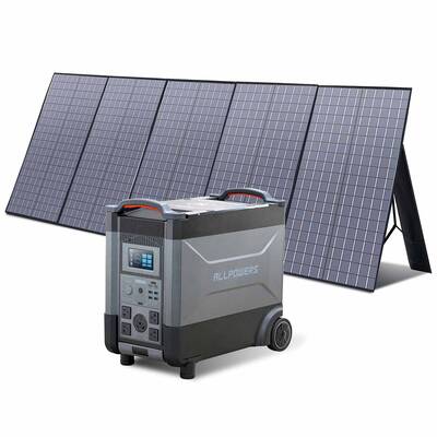ALLPOWERS 4000W Solar Generator (R4000 + SP037 400W Solar Panel) R4000+SP037 400W Solar Panel
