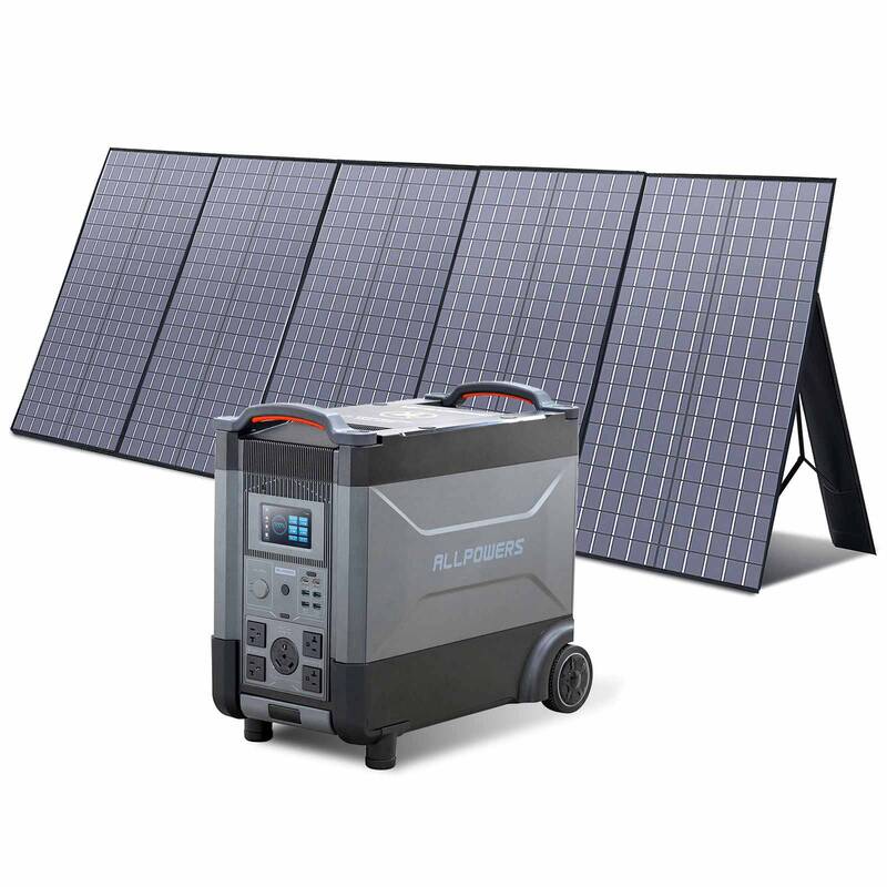 ALLPOWERS 4000W Solar Generator (R4000 + SP037 400W Solar Panel) R4000+SP037 400W Solar Panel