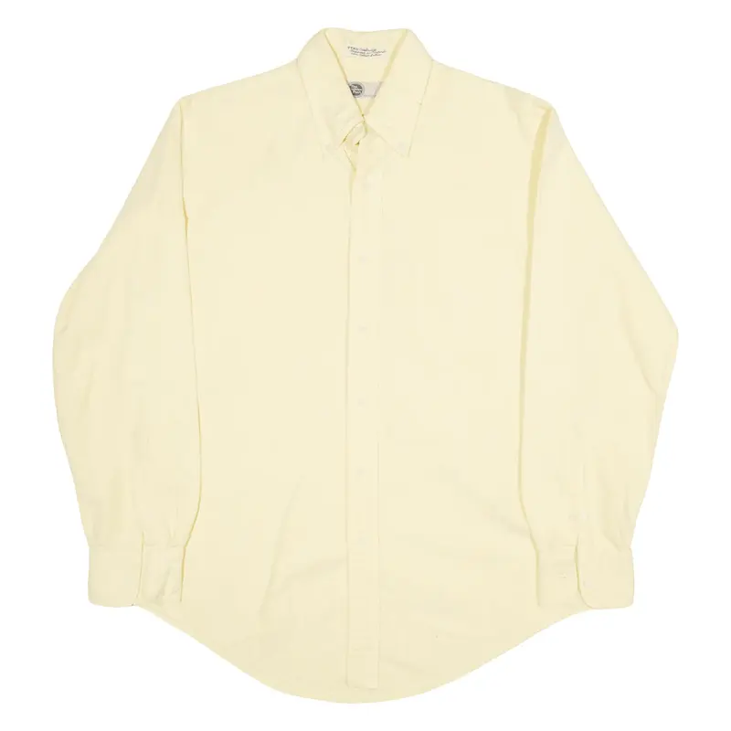THE FASHION POST Plain Shirt Yellow Long Sleeve Mens M