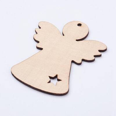 Undyed Wood Blank Tag Big Pendants