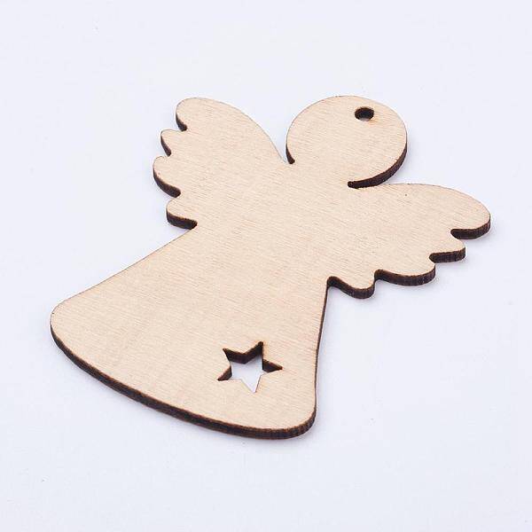 Undyed Wood Blank Tag Big Pendants