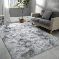 Faux Fur Shag Fluffy Area Rug, 1 Count Non-slip Soft Floor Carpet, Decorative Fluffy Rug for Home Living Room Bedroom, Home D...