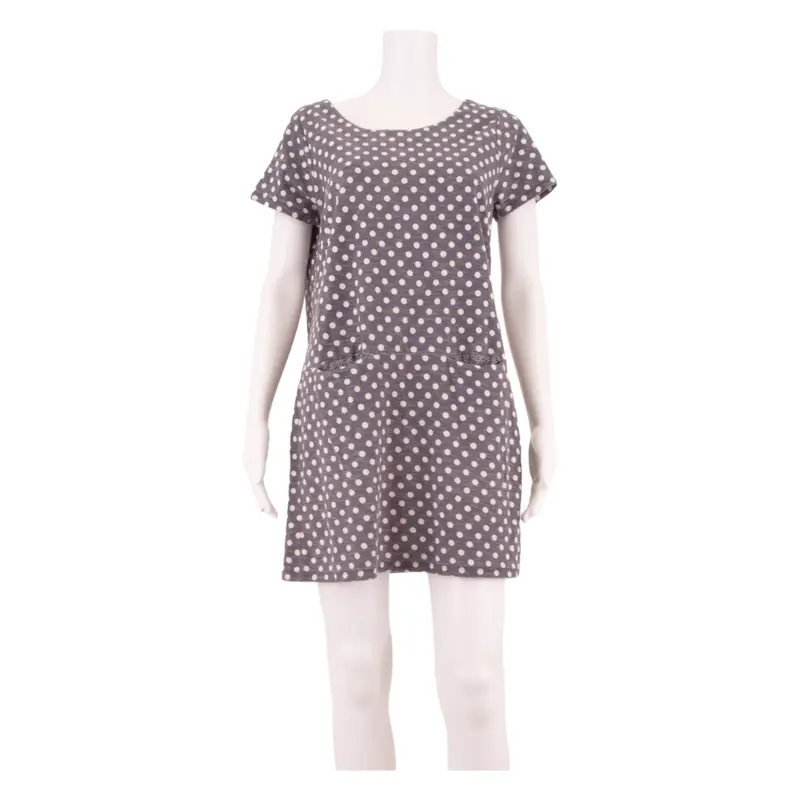 WHITE STUFF Womens Shift Dress Blue Spotted Short Sleeve Short UK 14
