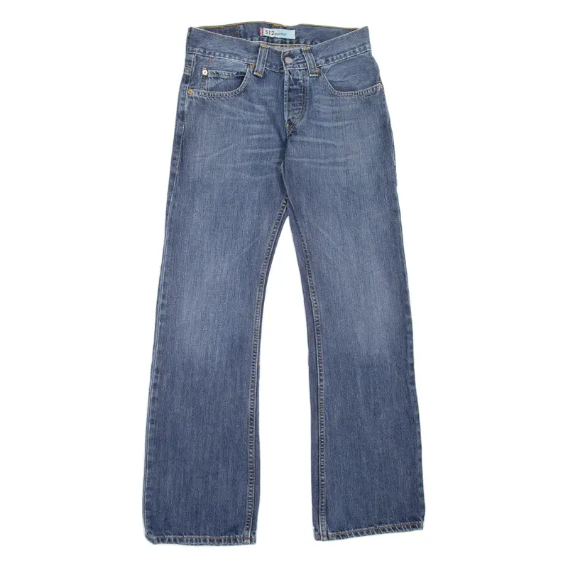 LEVI'S 512 Jeans Mens Blue Regular Bootcut Stone Wash W28 L32