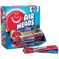 Airheads  Bars, Variety Bulk Box, Chewy Full Size Fruit Taffy, Non Melting, Party, 60 Individually Wrapped Full Size Bars Sna...