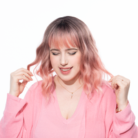 13.5-Inch Petroleum Pink Ombré Wave Synthetic Wig | 【Heat Resistant】【Cap Included】 | #23