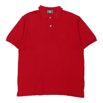 Sergio Tacchini Polo Shirt - Large Red Cotton