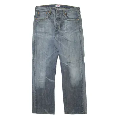 LEVI'S 501 Jeans Mens Blue Regular Straight Stone Wash W34 L30