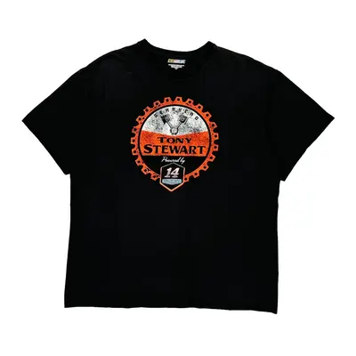 Tony Stewart Nascar Graphic T-Shirt - XL Black Polyester Blend