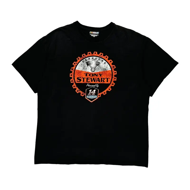 Tony Stewart Nascar Graphic T-Shirt - XL Black Polyester Blend