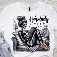 Cotton Short Sleeve T-Shirt HOMEBODY GLITTER SKELLY unisex super soft comfort tshirt