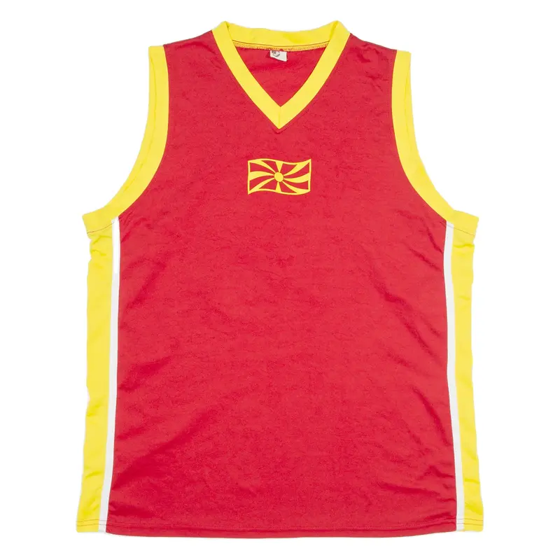 Mens Vest Red V-Neck L