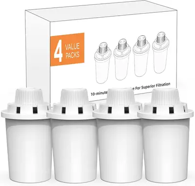 Dog Water Fountain Filters Replacement 4 Packs, Filter Cartridge for Large Dog Water Fountain/Dog Water Bowl Dispenser, 2 Mon...