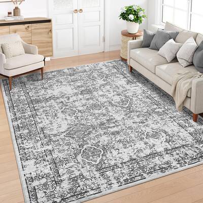 Garvee Vintage Rug 5x7 Rug for Living Room Machine Washable Rug Distressed Non Slip Large Bedroom Rug Decor Soft Stain Resist...