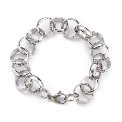 Tarnish Resistant 304 Stainless Steel Rolo Chain Bracelets