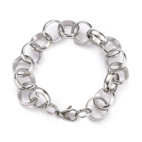 Tarnish Resistant 304 Stainless Steel Rolo Chain Bracelets