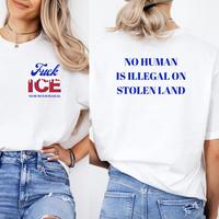No Human is Illegal Shirt, Fck ICE Shirt, Abolish ICE Shirt, Human Rights Activist, Immigration Human Rights, Vintage Retro U...