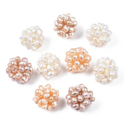 Round Natural Cultured Freshwater Pearl Beads