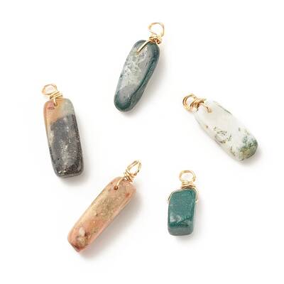 Natural Indian Agate Pendants