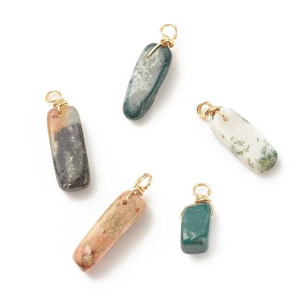 Natural Indian Agate Pendants