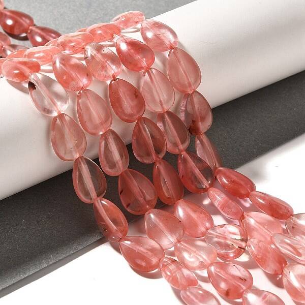 Cherry Quartz Glass Beads Strands