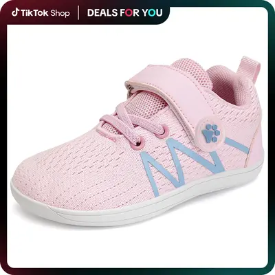 WateLves Toddler Little Kid Wide Barefoot Shoes Boys Girls Minimalist Sneakers Breathable Lightweight Walking Shoes Fit Natur...