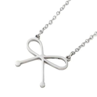 Non-Tarnish 304 Stainless Steel Bowknot Pendant Necklaces for Women