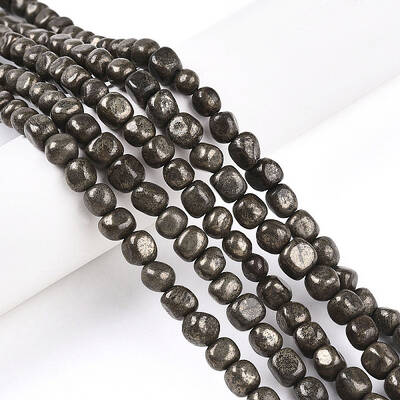 Natural Pyrite Beads Strands