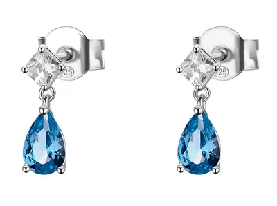 Brosway Freedom FFB113 Blue Cubic Zirconia Silver Drop Earrings