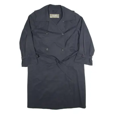 MAX MARA RAINWEAR Womens Trench Coat Blue UK 14