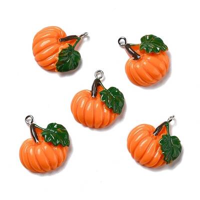 Autumn Theme Opaque Resin Pendants