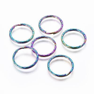 Ion Plating(IP) 304 Stainless Steel Split Key Rings