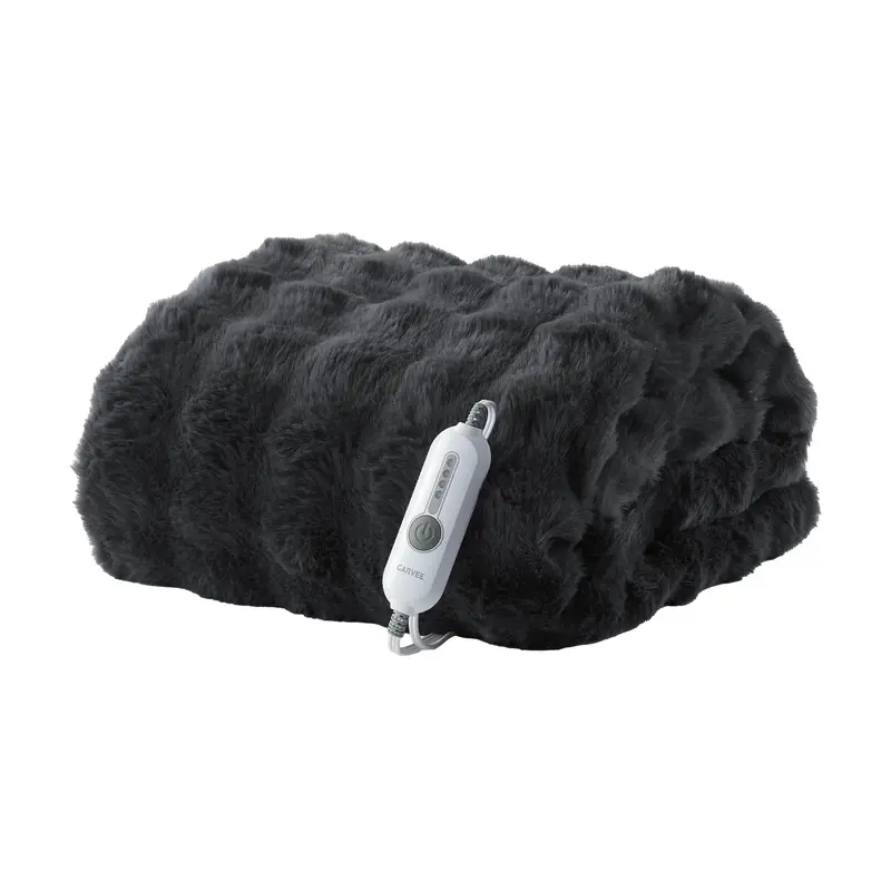 Garvee Heated Blanket King, Dual Control Faux Fur Electric Blanket with 4 Heat Settings, Soft Bubble Blanket with 8 Hour Auto...