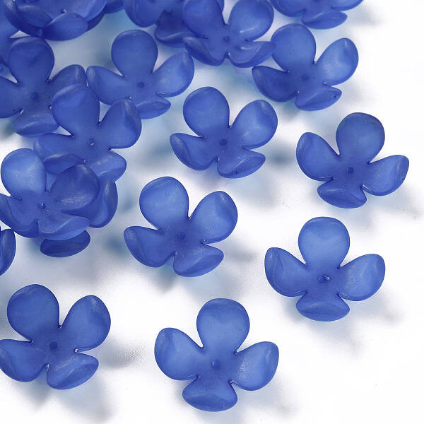Frosted Acrylic Bead Caps