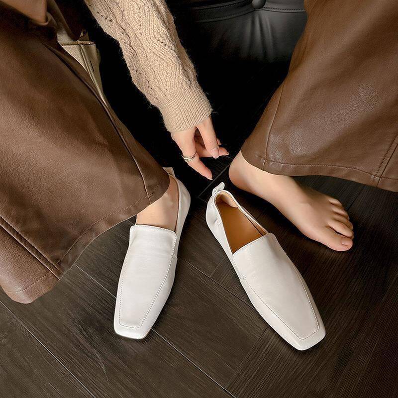 CHIKO Raeann Square Toe Block Heels Loafers Shoes