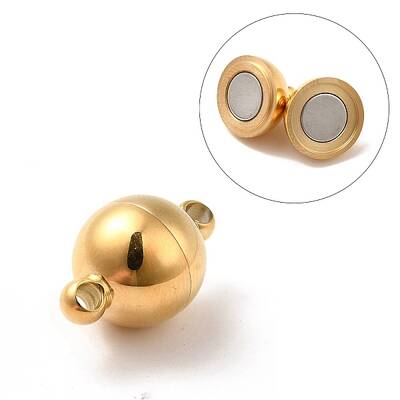 304 Stainless Steel Magnetic Clasps with Loops